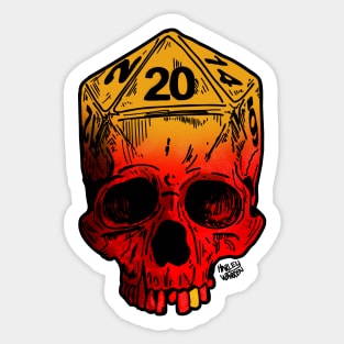 D20 Skull Sticker